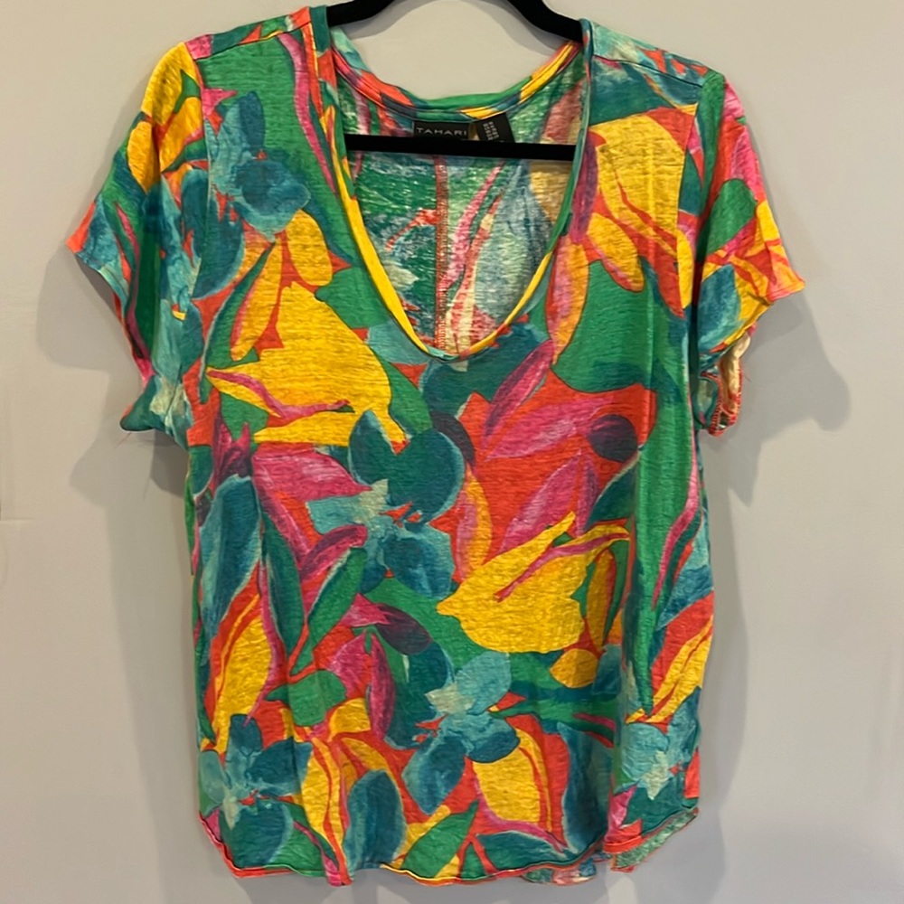 Tahari Linen Shirt size XL